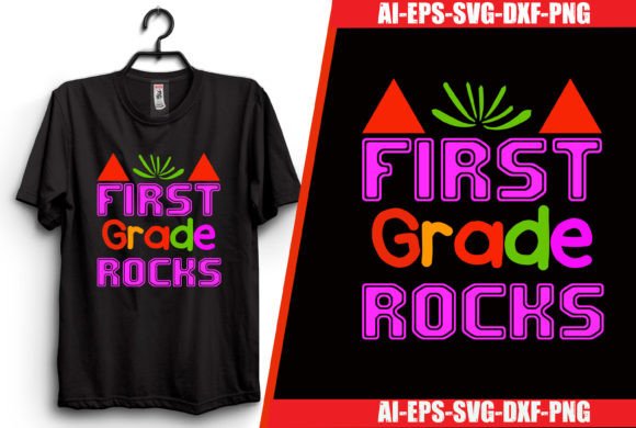 First Grade Rocks T-shirt Design