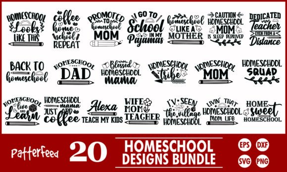Homeschool SVG Designs Bundle