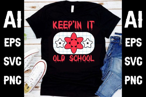 Keep in It Old School T-Shirt Design: A Practical Asset for Creative Professionals