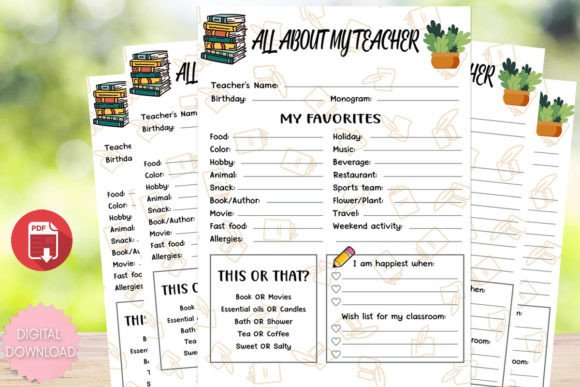 Printable All About My Teacher Digital: A Practical Resource for Educators and Students
