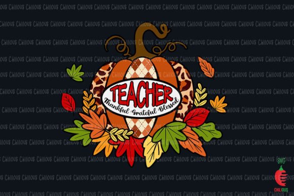Teacher Thankful Grateful Blessed: A Heartfelt Fall Design for Educators